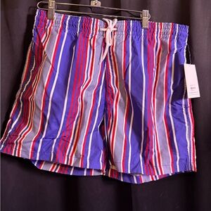 Ice Striped Blue and Red Swimwear